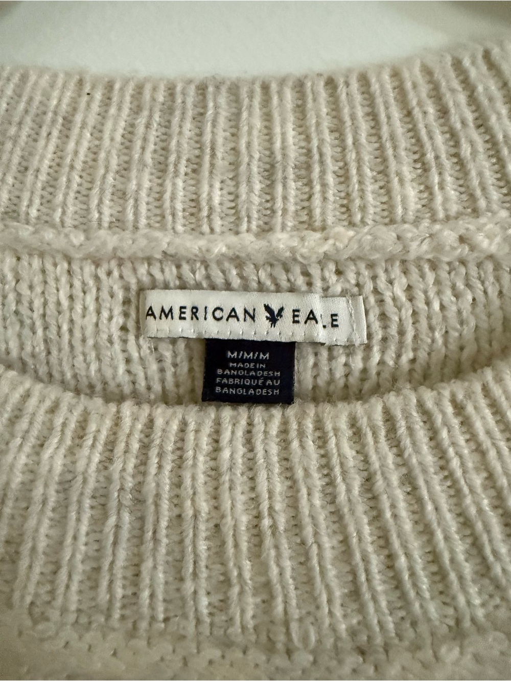 American Eagle Outfitters Cream Crewneck Sweater - Picture 4 of 4